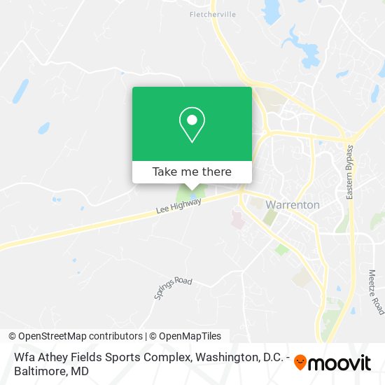 Wfa Athey Fields Sports Complex map