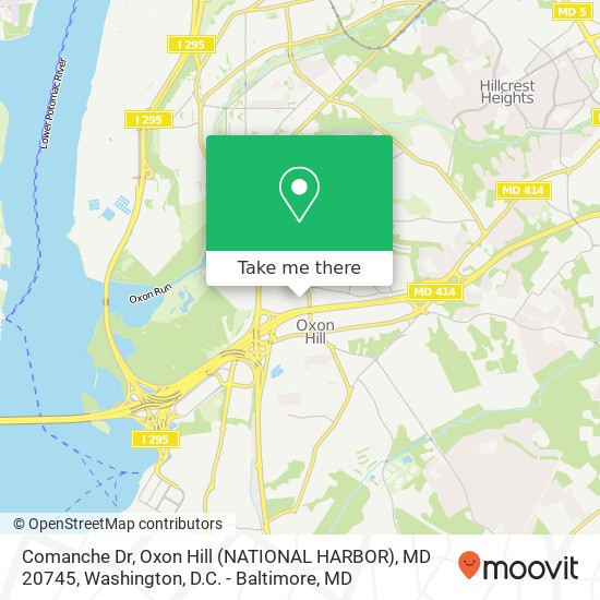 Comanche Dr, Oxon Hill (NATIONAL HARBOR), MD 20745 map