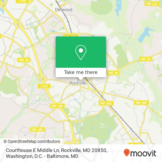 Mapa de Courthouse E Middle Ln, Rockville, MD 20850