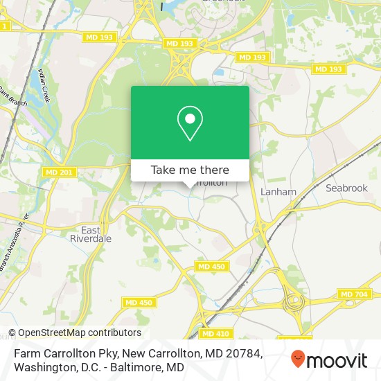 Mapa de Farm Carrollton Pky, New Carrollton, MD 20784