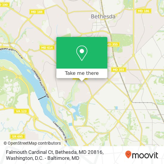 Falmouth Cardinal Ct, Bethesda, MD 20816 map