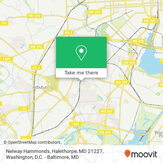 Mapa de Nelway Hammonds, Halethorpe, MD 21227
