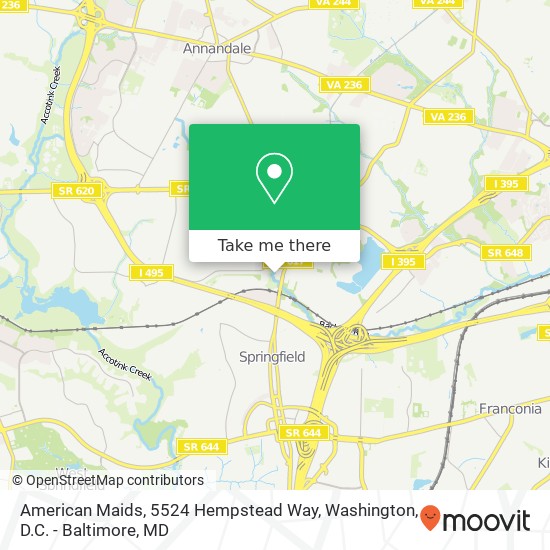 Mapa de American Maids, 5524 Hempstead Way