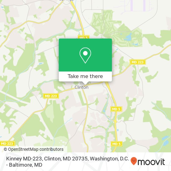 Kinney MD-223, Clinton, MD 20735 map