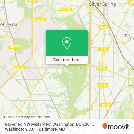 Glover Rd NW Military Rd, Washington, DC 20015 map