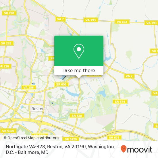 Northgate VA-828, Reston, VA 20190 map