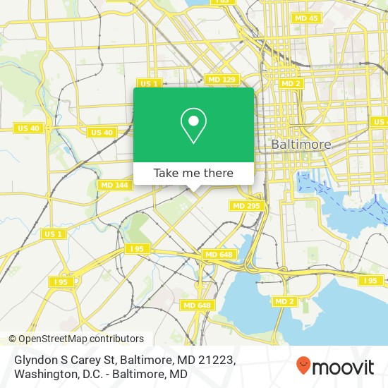 Glyndon S Carey St, Baltimore, MD 21223 map