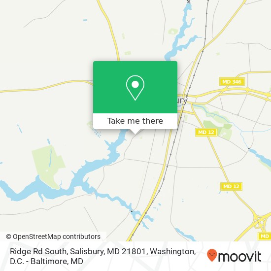 Mapa de Ridge Rd South, Salisbury, MD 21801