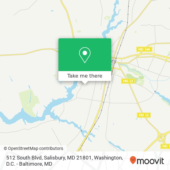 512 South Blvd, Salisbury, MD 21801 map
