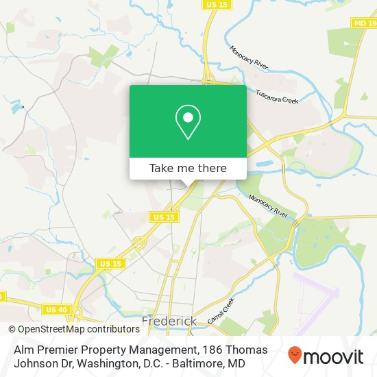 Alm Premier Property Management, 186 Thomas Johnson Dr map