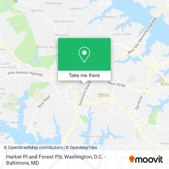 Harker Pl and Forest Plz map