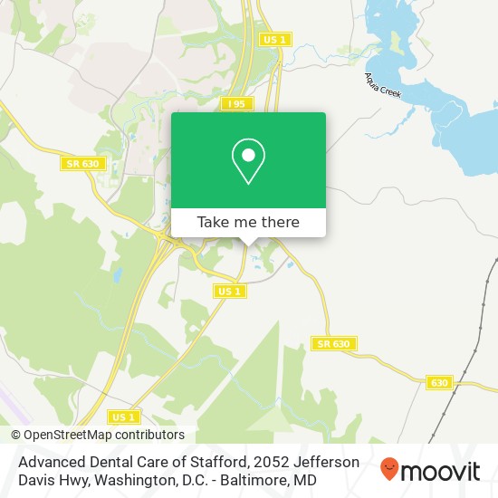 Mapa de Advanced Dental Care of Stafford, 2052 Jefferson Davis Hwy