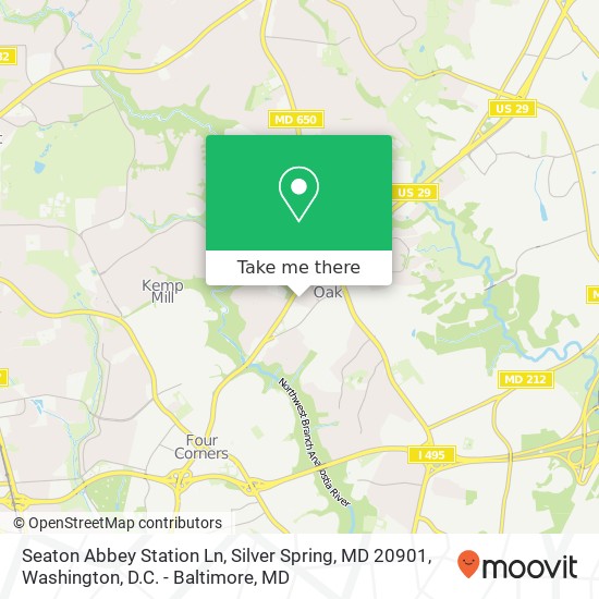 Mapa de Seaton Abbey Station Ln, Silver Spring, MD 20901