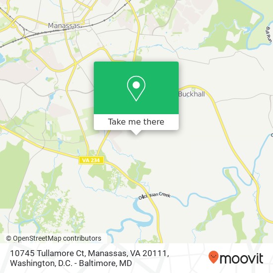 Mapa de 10745 Tullamore Ct, Manassas, VA 20111