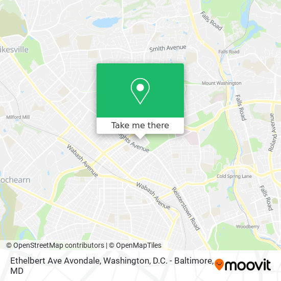 Ethelbert Ave Avondale map
