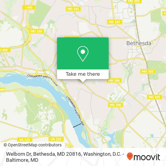 Welborn Dr, Bethesda, MD 20816 map