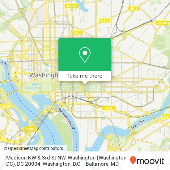 Mapa de Madison NW & 3rd St NW, Washington (Washington DC), DC 20004