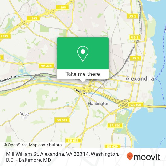 Mill William St, Alexandria, VA 22314 map