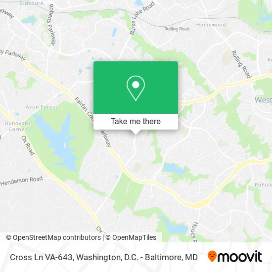 Cross Ln VA-643 map