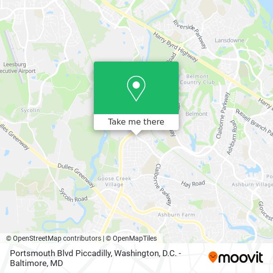 Portsmouth Blvd Piccadilly map