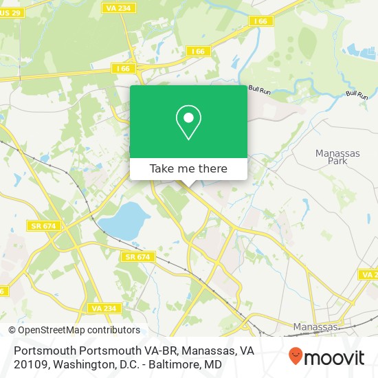 Mapa de Portsmouth Portsmouth VA-BR, Manassas, VA 20109
