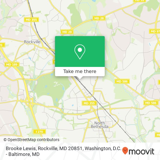 Mapa de Brooke Lewis, Rockville, MD 20851