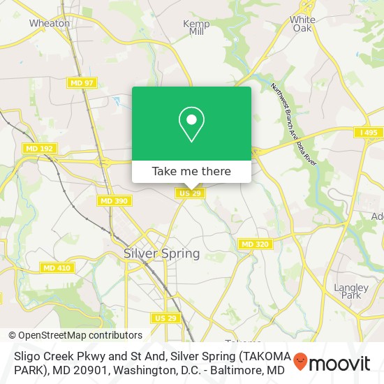 Mapa de Sligo Creek Pkwy and St And, Silver Spring (TAKOMA PARK), MD 20901