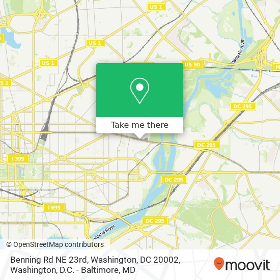 Mapa de Benning Rd NE 23rd, Washington, DC 20002