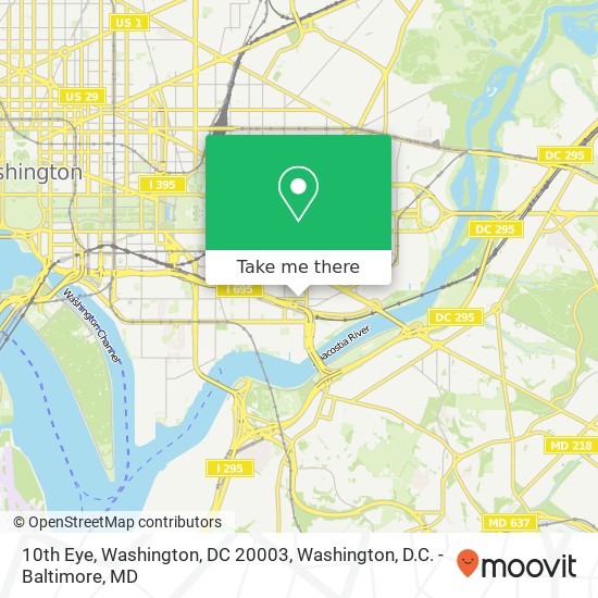 Mapa de 10th Eye, Washington, DC 20003