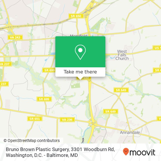 Bruno Brown Plastic Surgery, 3301 Woodburn Rd map