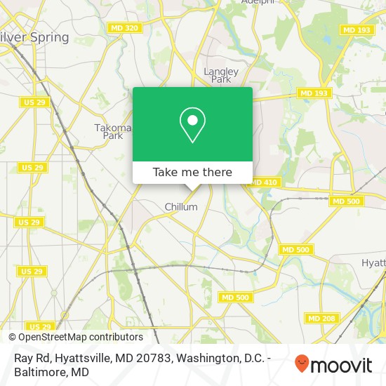 Mapa de Ray Rd, Hyattsville, MD 20783