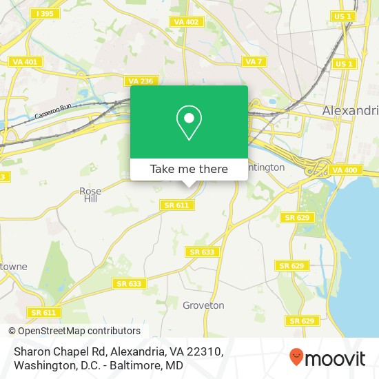 Mapa de Sharon Chapel Rd, Alexandria, VA 22310