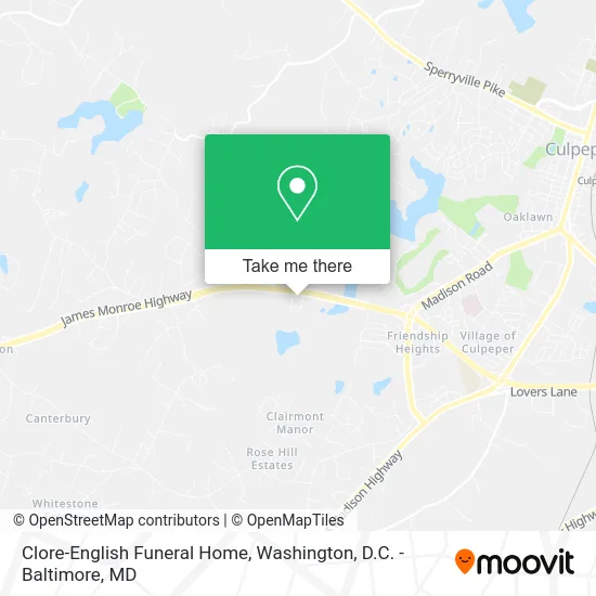 Clore-English Funeral Home map