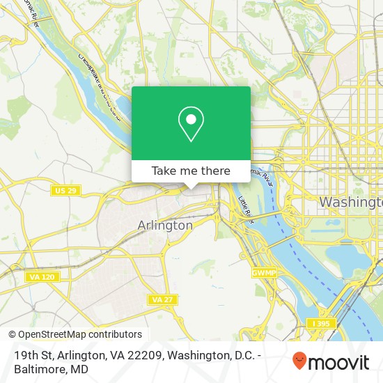 Mapa de 19th St, Arlington, VA 22209