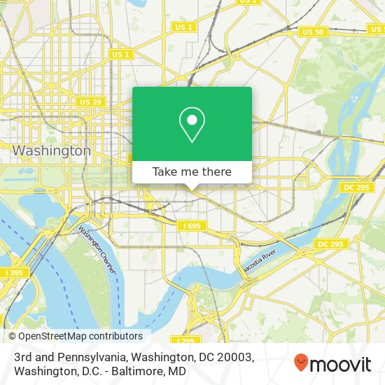 Mapa de 3rd and Pennsylvania, Washington, DC 20003