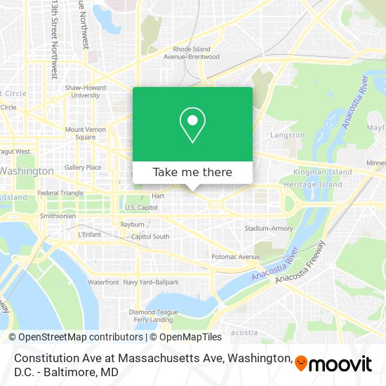 Mapa de Constitution Ave at Massachusetts Ave