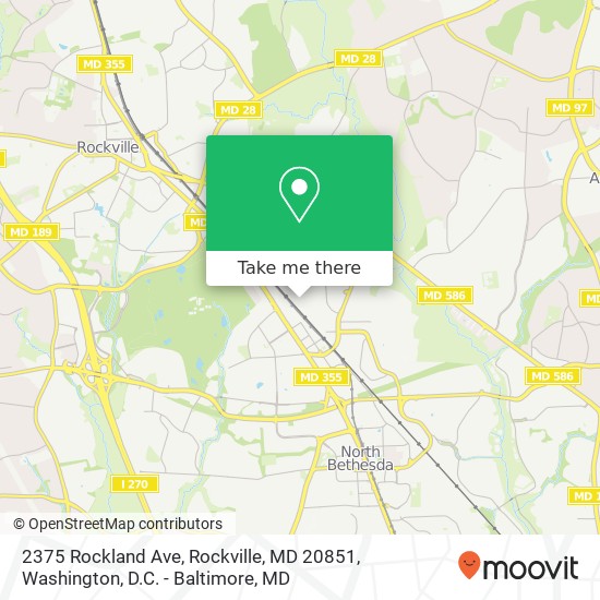 2375 Rockland Ave, Rockville, MD 20851 map