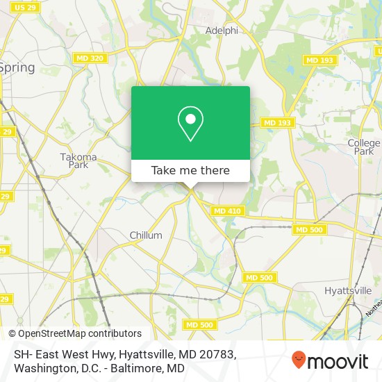 Mapa de SH- East West Hwy, Hyattsville, MD 20783