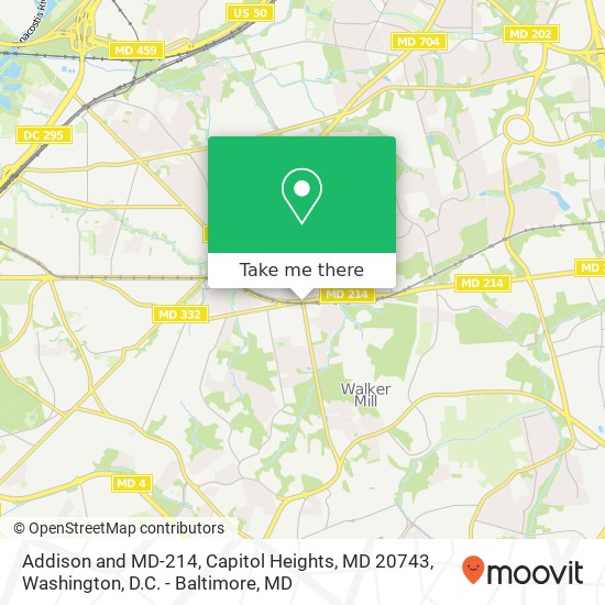 Addison and MD-214, Capitol Heights, MD 20743 map