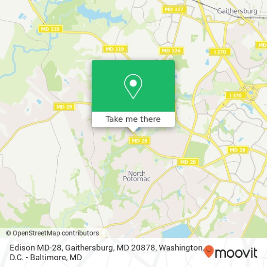 Edison MD-28, Gaithersburg, MD 20878 map