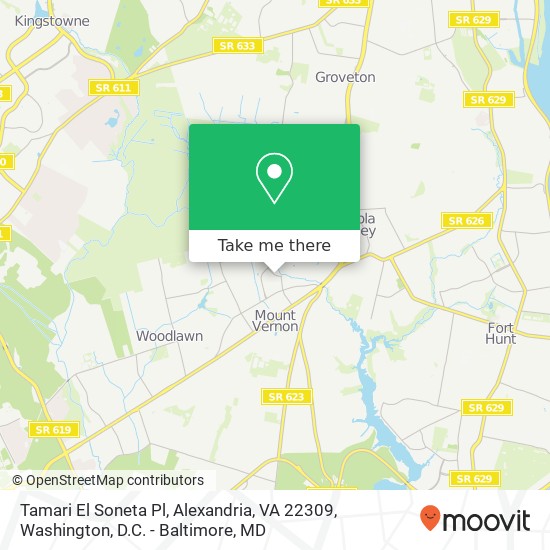 Tamari El Soneta Pl, Alexandria, VA 22309 map