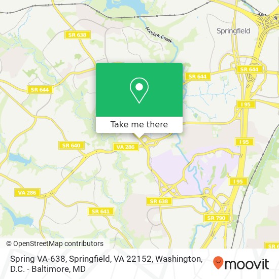 Spring VA-638, Springfield, VA 22152 map