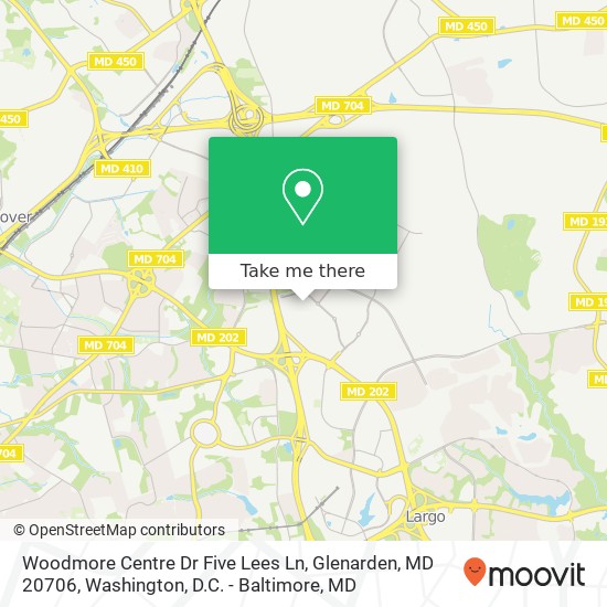 Mapa de Woodmore Centre Dr Five Lees Ln, Glenarden, MD 20706