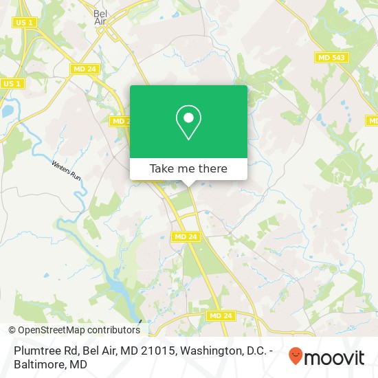 Plumtree Rd, Bel Air, MD 21015 map