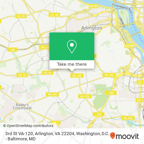 3rd St VA-120, Arlington, VA 22204 map