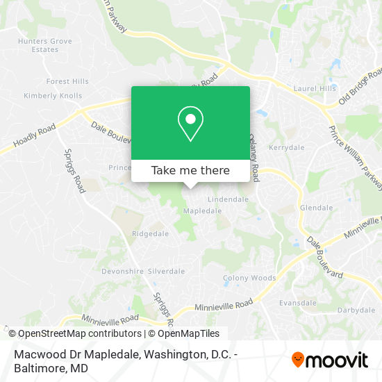 Macwood Dr Mapledale map