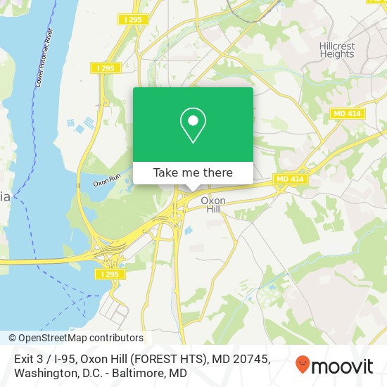 Exit 3 / I-95, Oxon Hill (FOREST HTS), MD 20745 map