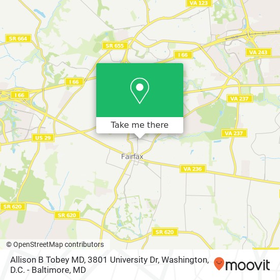 Allison B Tobey MD, 3801 University Dr map