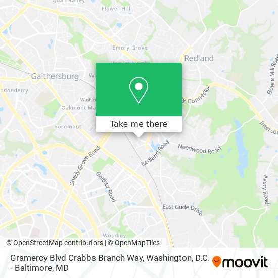 Gramercy Blvd Crabbs Branch Way map