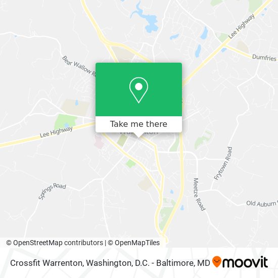 Crossfit Warrenton map